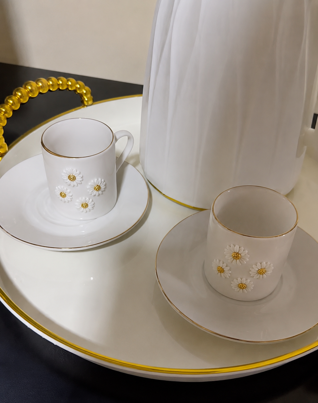 Conjunto Xícara de Porcelana Vó Margarida 8 peças