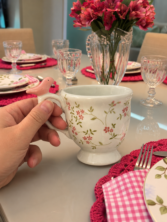 Conjunto de Xícaras de Porcelana Vó Lídia