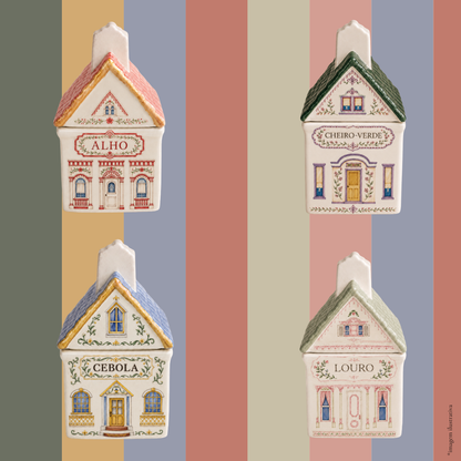 Porta Temperos Casinha de Porcelana Dona Alzira