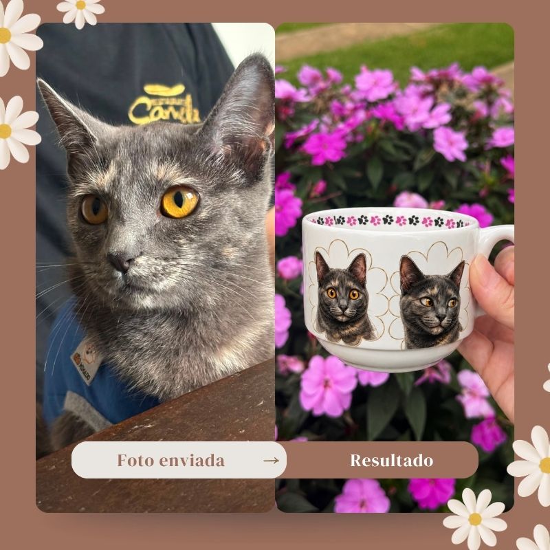 Xícara Personalizada Meu Pet em Porcelana