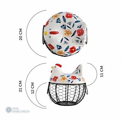 Porta ovos de porcelana vó Odete