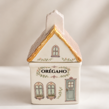 Porta Temperos Casinha de Porcelana Dona Alzira