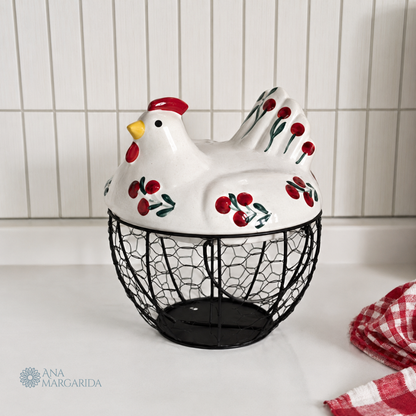 Porta ovos de porcelana vó Odete