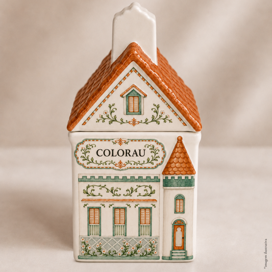 Porta Temperos Casinha de Porcelana Dona Alzira
