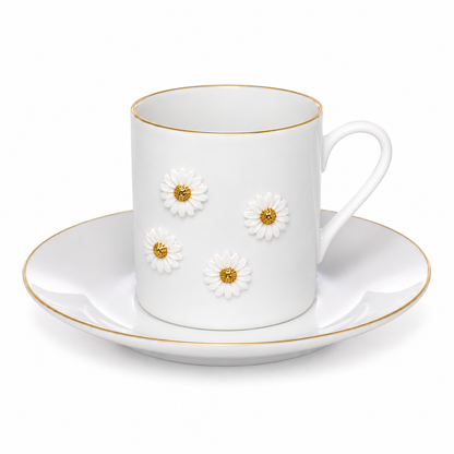 Conjunto Xícara de Porcelana Vó Margarida 8 peças