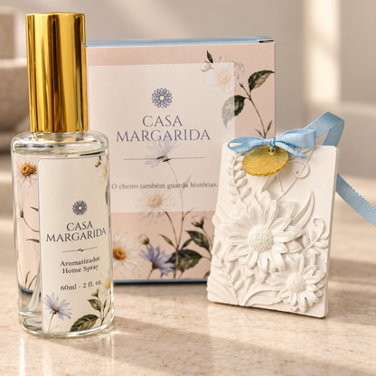 Flor em Gesso perfumada para Guarda-Roupa, Banheiro, Carro Casa Margarida