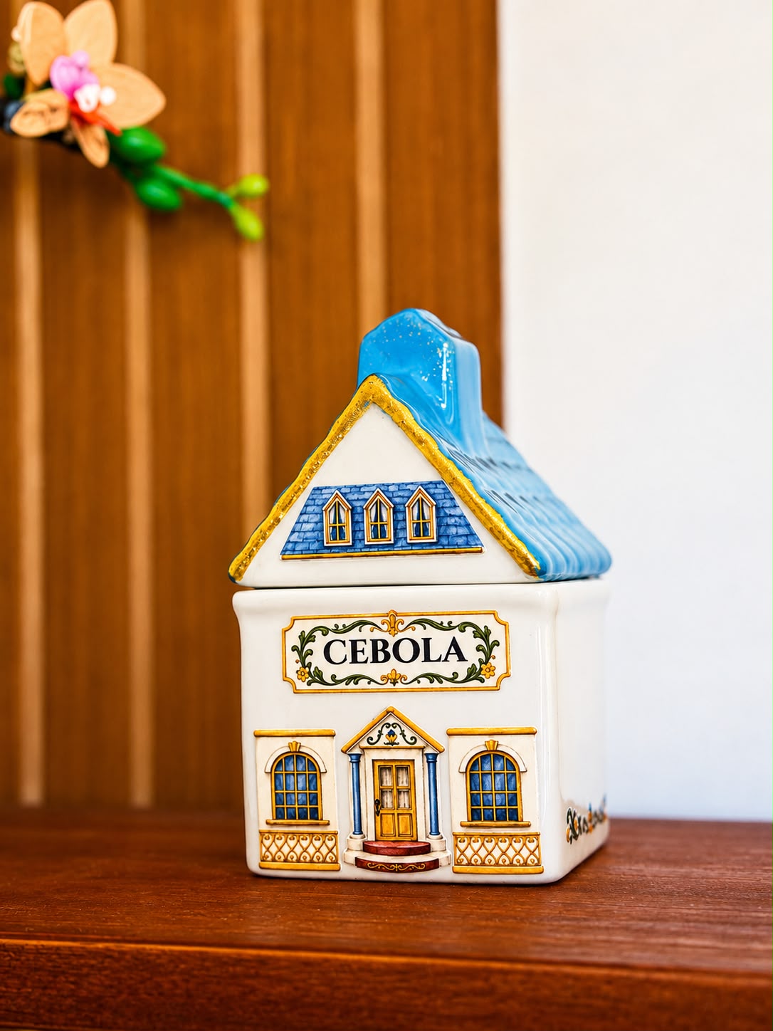 Porta Temperos Casinha de Porcelana Dona Alzira