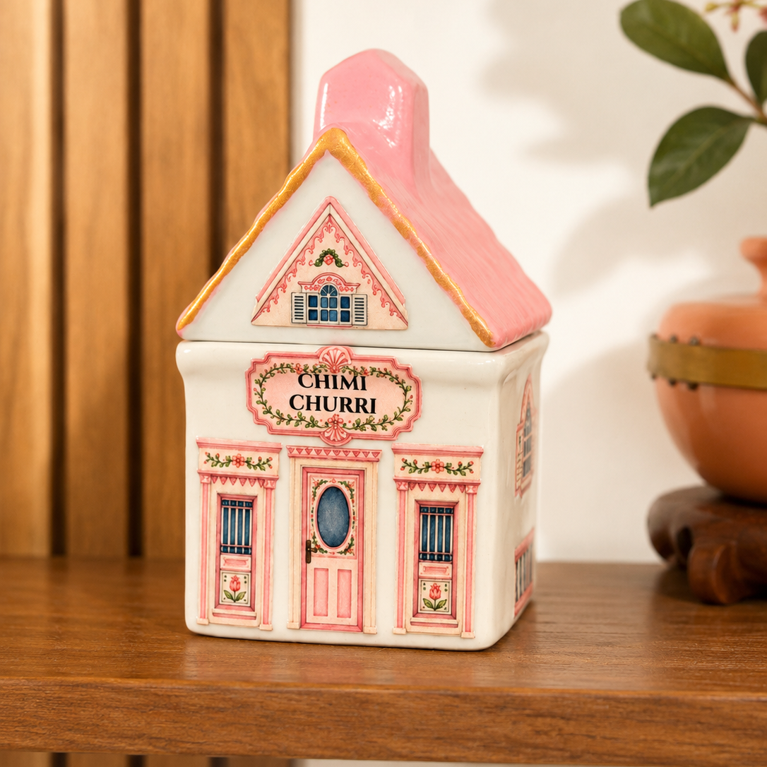 Porta Temperos Casinha de Porcelana Dona Alzira