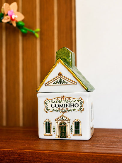Porta Temperos Casinha de Porcelana Dona Alzira