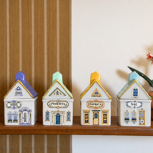 Porta Temperos Casinha de Porcelana Dona Alzira