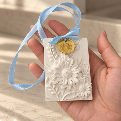 Flor em Gesso perfumada para Guarda-Roupa, Banheiro, Carro Casa Margarida