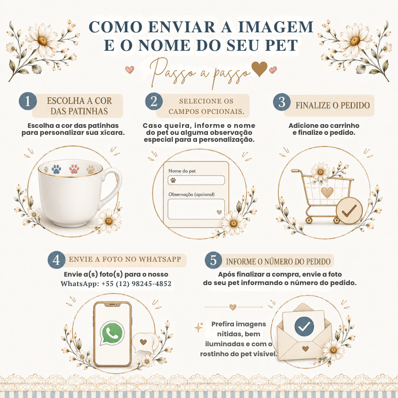Xícara Personalizada Meu Pet em Porcelana