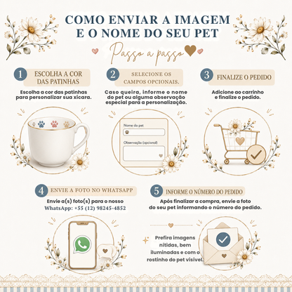 Xícara Personalizada Meu Pet em Porcelana