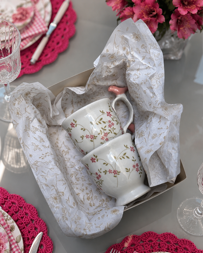Conjunto de Xícaras de Porcelana Vó Lídia