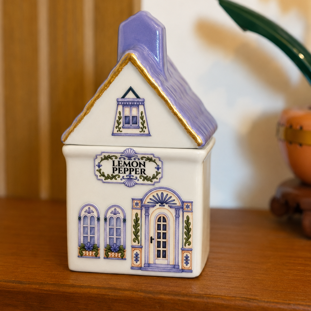 Porta Temperos Casinha de Porcelana Dona Alzira