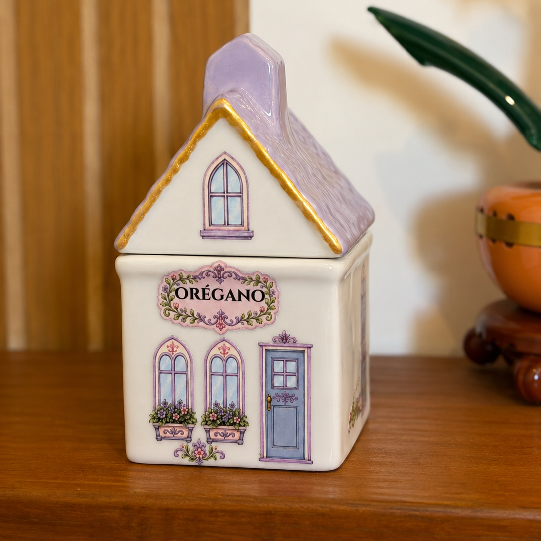 Porta Temperos Casinha de Porcelana Dona Alzira