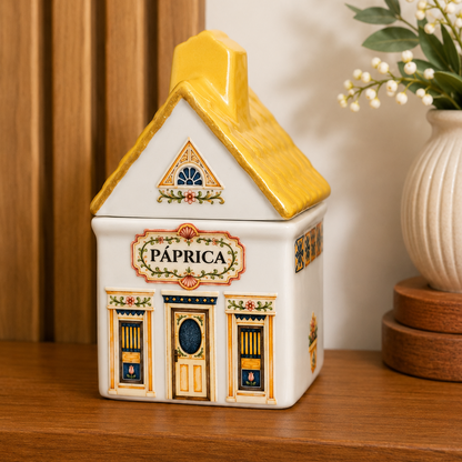 Porta Temperos Casinha de Porcelana Dona Alzira
