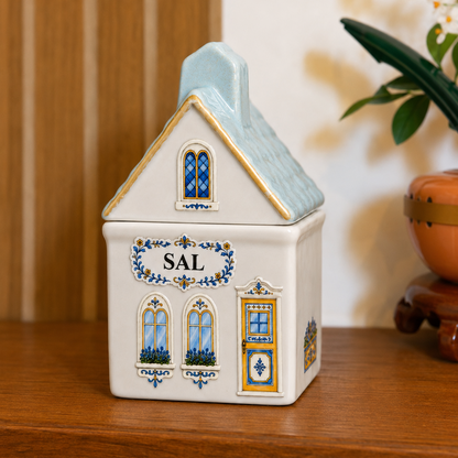 Porta Temperos Casinha de Porcelana Dona Alzira